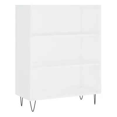 (white) vidaXL Bookcase Storage Unit Sideboard Bookshelf Concrete Grey Engineered Wood