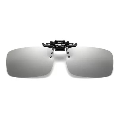 (White) Unisex Sunglasses Polarized Clip on For Driving Cycling Night Vision Square