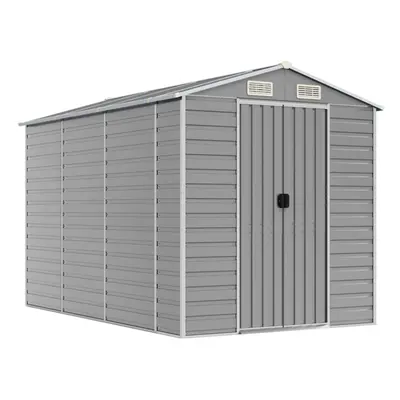 (light grey, x x cm) vidaXL Garden Shed Outdoor Storage Shed Patio Yard Tool Shed Galvanised Ste