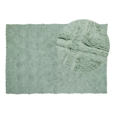 Cotton Area Rug x cm Green HATAY