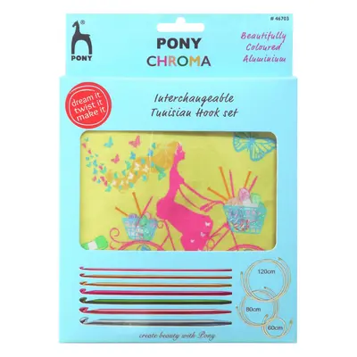 Pony Crochet Hook Set Yellow Cycle Design Chroma: 15cm x mm