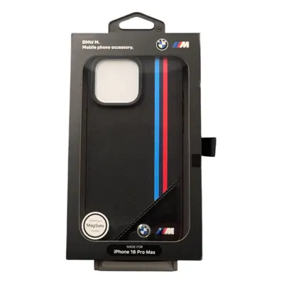 BMW Meshed Tricolor Stripes Case with MagSafe for iPhone Pro Max 6.9" Black