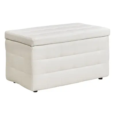 Storage Ottoman MICHIGAN White Faux Leather