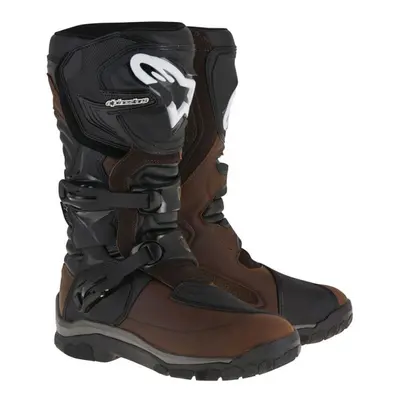 (10) Alpinestars Corozal Adventure Drystar Oiled Leather Boots Brown / Black