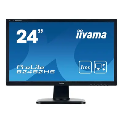 Iiyama B2482HS-B1 Inch FHD LED Monitor Height Adjustable HDMI DVI VGA Black