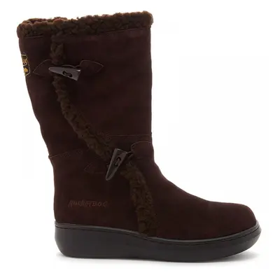 (7 (Adults')) Slope | Chocolate | Ladies Warm-Lined Zip-Up Mid-Calf Boots