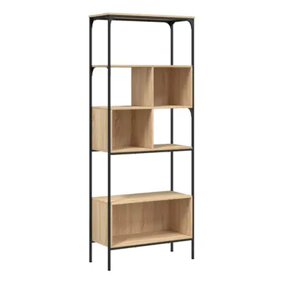 (sonoma oak) vidaXL Bookcase 5-Tier Bookshelf Storage Rack Side Cabinet Engineered Wood