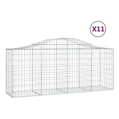 (200 x x 80/100 cm/ pcs) vidaXL Arched Gabion Basket Stone Basket Gabion Retaining Wall Galvanis