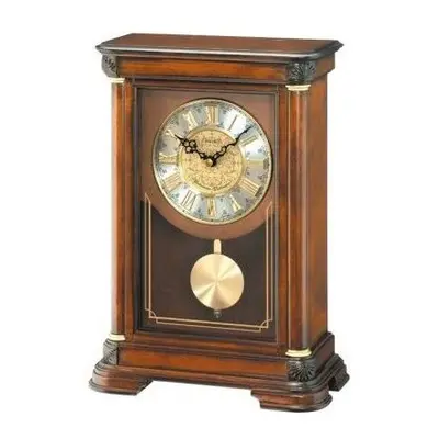 Seiko Wooden Westminster Chime Pendulum Battery Mantel Clock QXQ008B