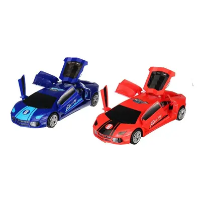 Electric Rotary Universal Wheels Diecast Car Door Openable Model with Lighting Sound Toy for Kid