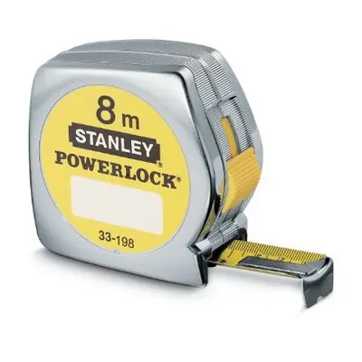 Stanley 1-33-198" Powerlock Tape Measure with End Hook Silver m/25 mm