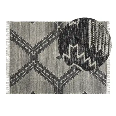 Cotton Area Rug x cm Black and White ARBAA