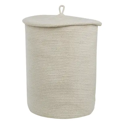 Cotton Basket with Lid Off-White SILOPI