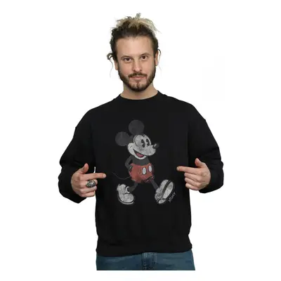 (3XL, Black) Disney Mens Walking Mickey Mouse Sweatshirt