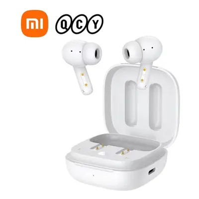 (White) QCY T13 ANC Earphone Bluetooth 5.3 Active Noise Cancellation Wireless Headphone Fast Cha