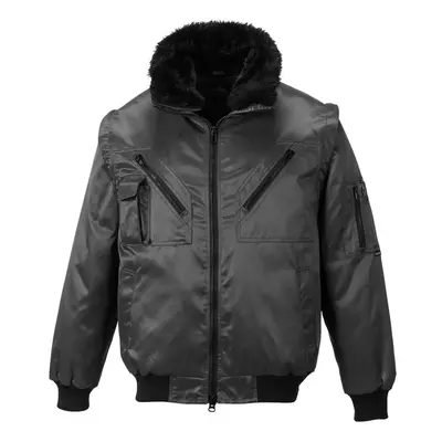 (XXL, Black) Portwest Mens Pilot Jacket