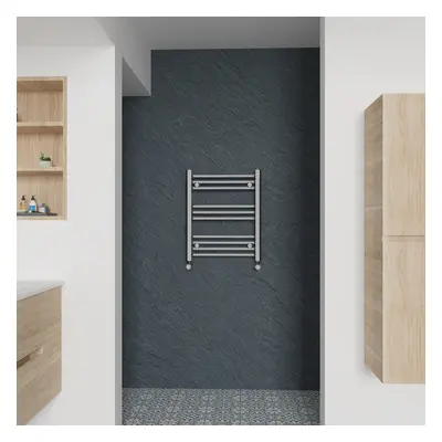 (Straight, 600x500mm) Warmehaus Heated Towel Rail Chrome Bathroom Ladder Style Radiator Central 