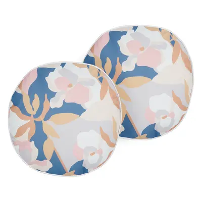 Set of Outdoor Cushions Floral VEREZZI x cm Multicolour