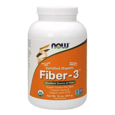 NOW Foods Fiber-3,Certified Organic - 454g