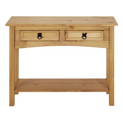 Corona Console Table Drawer Mexican Solid Pine Hall End