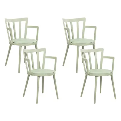 Set of Dining Chairs MORILL Light Green