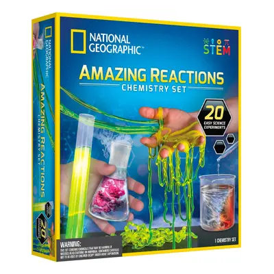 National Geographic Amazing Reactions Chemistry Set STEM Kit JM80599U