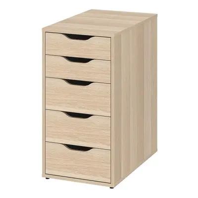 ALEX Drawer unit, white stained/oak effect 36x70 cm