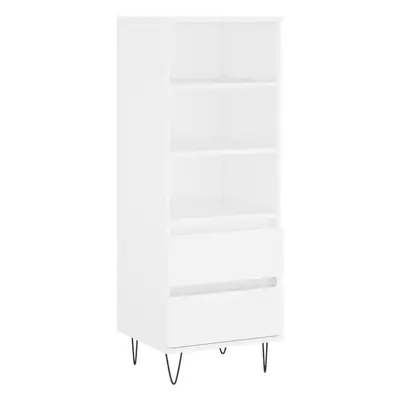 (white) vidaXL Highboard Sideboard Tall Storage Cabinet Side Cabinet Engineered Wood