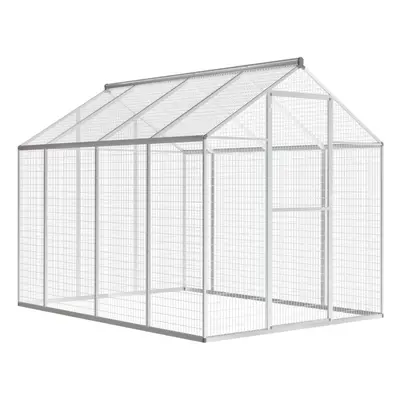 vidaXL Outdoor Large Birds Aviary Cage Hutch House Aluminium Mesh Rectangular