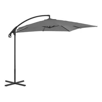 Cantilever Umbrella with Steel Pole 250x250 cm Anthracite