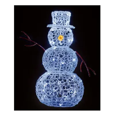 Premier - Acrylic Snowman White LEDs - 90cm