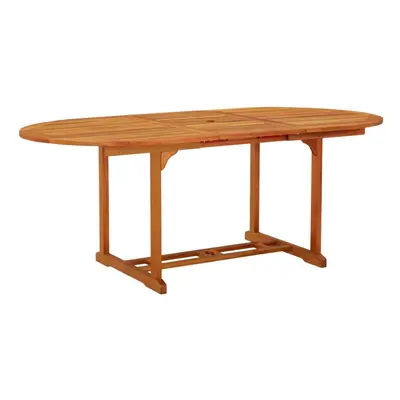 vidaXL Solid Wood Eucalyptus Garden Table Wooden Patio Outdoor Dining Table