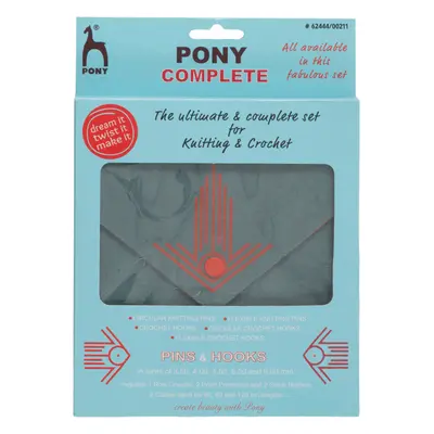 Pony Complete Knitting & Crochet Set Grey, Orange