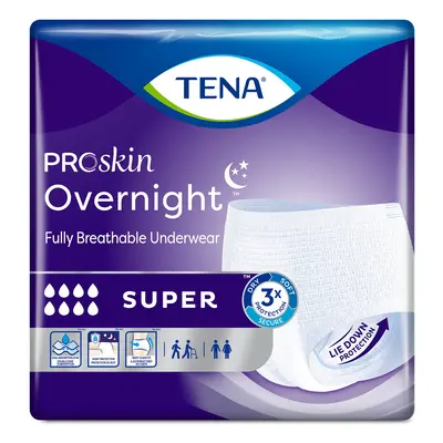 Tena Overnight Super Adult Underwear Pull On Large Disposable Heavy Absorbency, - Case of