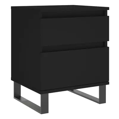 (black, pcs) vidaXL Bedside Cabinets Nightstand Side Table Bed Cabinet Engineered Wood