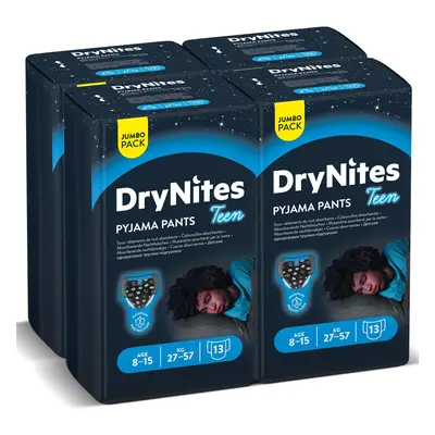 DryNites, Boys' Pyjama Pants, Sizes Years (52 Pants) - Discrete Night Time Pants - Maximum Prote