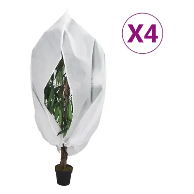 (white, 1.55 x 1.55 m/ pcs) vidaXL Plant Fleece Covers with Zip Outdoor Garden Frost Protection 