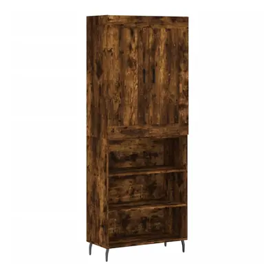 vidaXL Highboard Sideboard Cupboard Storage Cabinet Smoked Oak Engineered Wood