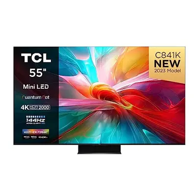 TCL C841K 55-inch Television, Mini LED, HDR nits, Quantum Dot, Full Array Local Dimming, IMAX En