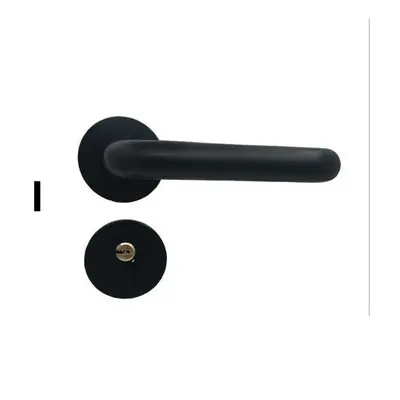 (I.) Matte Black Aluminum Door Lock Mechanical Interior Handle Cylinder Lever Latch Home Securit