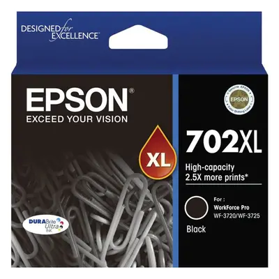 GENUINE Original Epson 702XL Black Ink Cartridge WF-3720 WF-3725 T345192