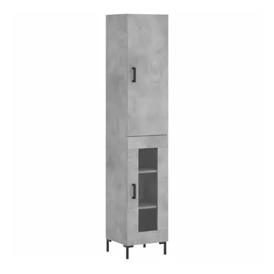 (concrete grey) vidaXL Highboard Sideboard Tall Storage Cabinet Side Cabinet Engineered Wood