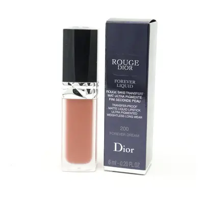 (200 Forever Dream) Dior Rouge Dior Forever Liquid Transfer-Lipstick 0.20oz/6ml New With Box