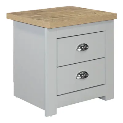 Birlea Highgate Drawer Bedside - Grey & Oak - Farmhouse Style