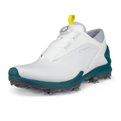 (UK 8-8.5, White) Ecco Mens BIOM Tour Boa Phorene Waterproof Leather Spiked Golf Shoes