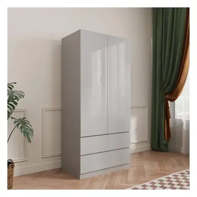 (Grey) Lugano Door Drawer Wardrobe