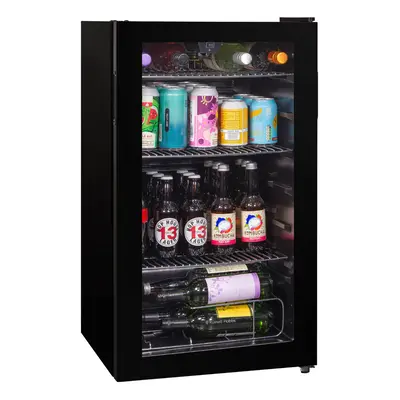 Russell Hobbs Drinks Fridge 93L Wine Beverage Cooler Black RH48BC101B