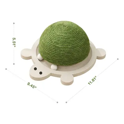 Funny Roller Cat Toy Wooden Rollerballs Turntable Kitty Cat Tortoise Shape Cat Scratcher Interac