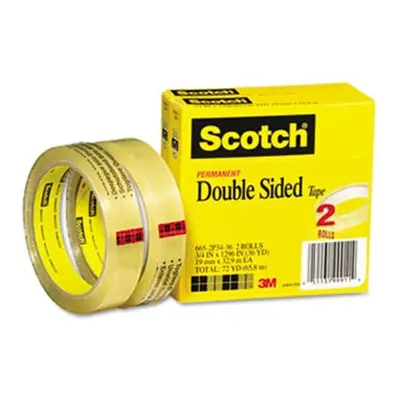 3M Double-Sided Tape .75 X core transparent Rls