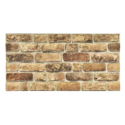 vidaXL 3D Wall Panels with Dark Sand Brick Design Wall Covering pcs EPS